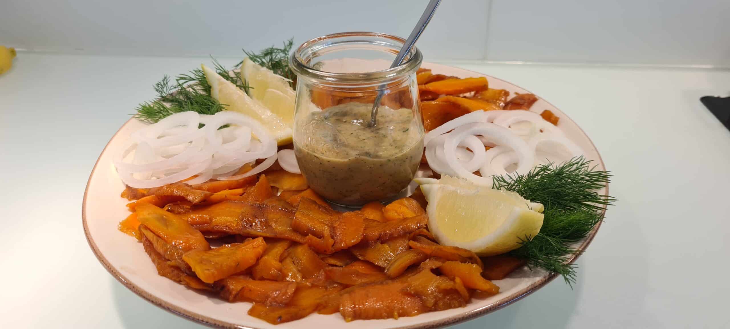 Karotten-Rauchlachs, vegan